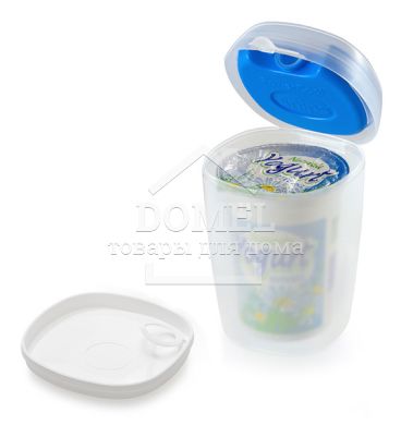 Контейнер для йогурту/салату 0,5 л диспл, 500 мл, Контейнер для зберігання, Харчовий пластик, Пластик, Кругла