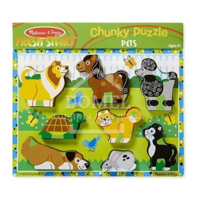 MD13724 Pets Chunky Puzzle ("Домашние животные" - формовой пазл)