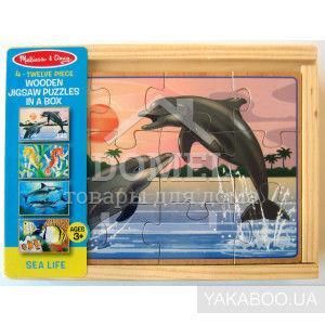 MD3795 Sea Life Jigsaw Puzzles in a Box (Життя моря - набір з 4 пазлів)