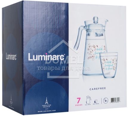 Набір для напоїв LUMINARC NEO CAREFREE 7 предметів (N3461), Скло