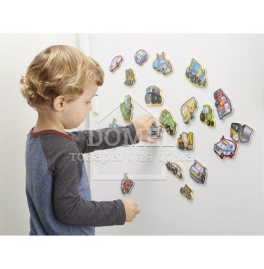 MD8588 Wooden Vehicles Magnets (Фигурки на магнитах - Транспорт), Для мальчиков, От 2 лет, Игрушки магнитные