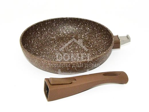 Сковорода для жарки SMOKY STONE 20x4,5 см со съемной ручкой (алюминий с антипригарным покрытием)