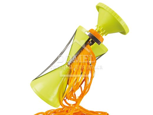 Спиральная овощерезка для декорирования блюд 17x9 см с 4 сменными лезвиями (нержавеющая сталь в пластик.)