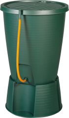 Емкость для сбора дождевой воды с подставкой Indigo Water Butt & Base, 200 л, цвет темно-зеленый