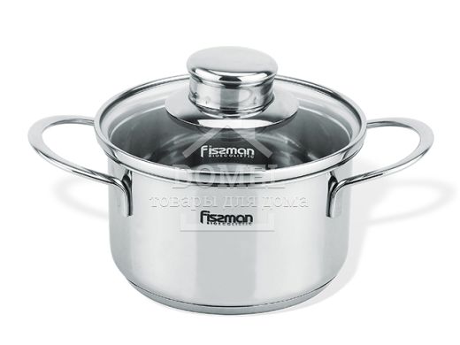 Кастрюля BAMBINO 1,1 л со стеклянной крышкой (нержавеющая сталь)