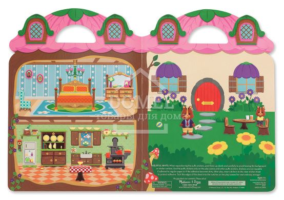 MD9101 Puffy Stickers - Chipmunk House (Объемные многоразовые наклейки "Домик бурундучков")