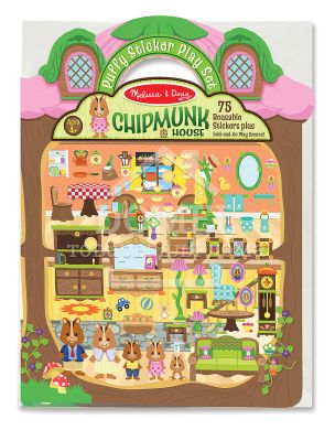 MD9101 Puffy Stickers - Chipmunk House (Объемные многоразовые наклейки "Домик бурундучков")