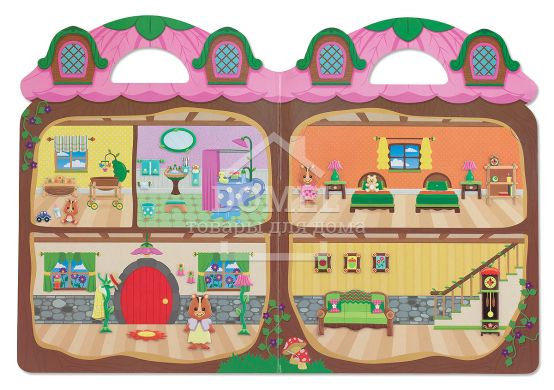 MD9101 Puffy Stickers - Chipmunk House (Объемные многоразовые наклейки "Домик бурундучков")