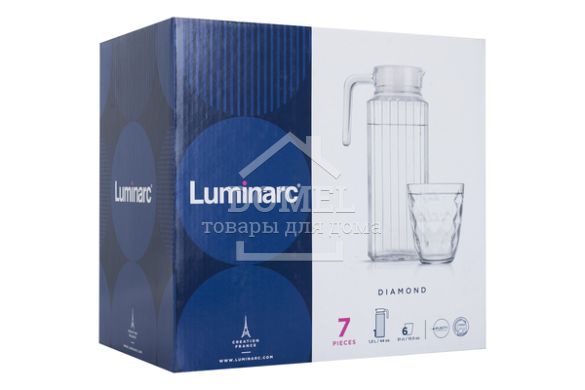 Набір для напоїв LUMINARC NEO DIAMOND 7 предметів (N5702), Скло
