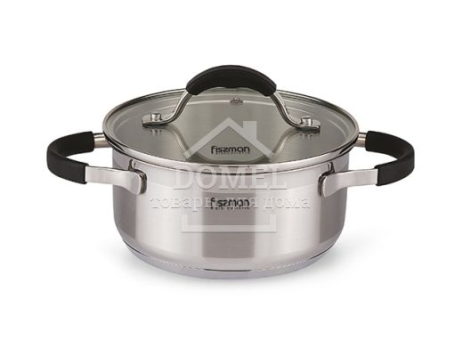 Кастрюля MAGNIFIKA 16x7,5 см / 1,5 л со стеклянной крышкой (нержавеющая сталь)