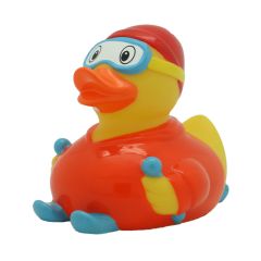 L2009 Лижник качка помаранчевий, Від 3 років, Гумові качки