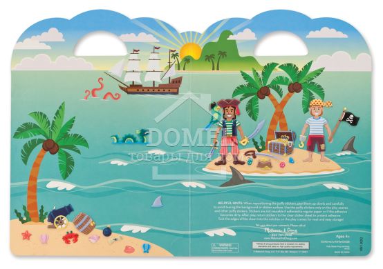 MD9102 Puffy Sticker Play Set - Pirate (Объемные многоразовые наклейки "Пираты")