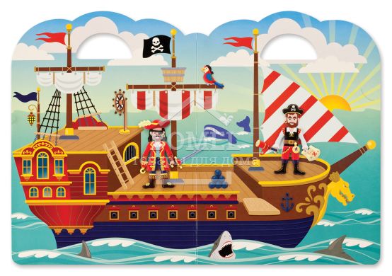 MD9102 Puffy Sticker Play Set - Pirate (Объемные многоразовые наклейки "Пираты")