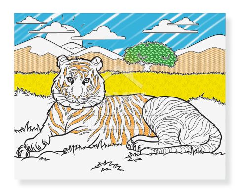 MD9431 Magic-Patterns Coloring Pad -Blue (Магический альбом-раскраска - голубой)