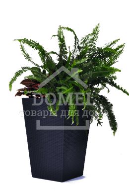 Горшок для цветов Medium Rattan Planter серый, 7290103659288
