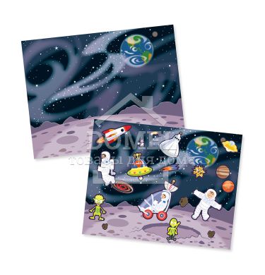 MD9115 Reusable Sticker Pad - Adventure Pad (Набір багаторазових наклейок "Пригоди"), Від 3 років, Багаторазові