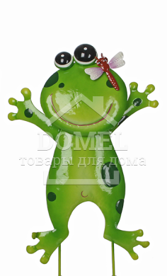 Фігурка декоративна садова "Корівка та жабка", комплект з 2-х шт, 8717669009108