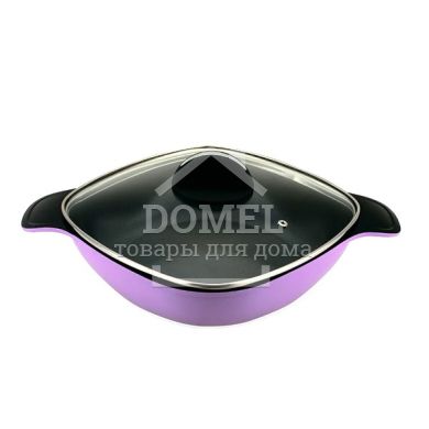 Каструля низька Diablo 28x8 см/4 л зі скляною кришкою (керамічне покриття)