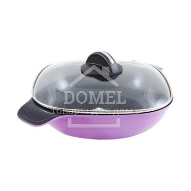 Каструля низька Diablo 28x8 см/4 л зі скляною кришкою (керамічне покриття)