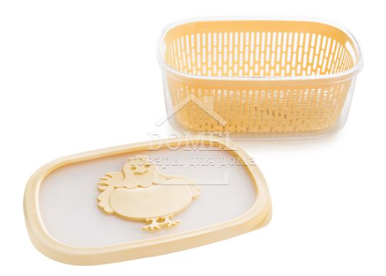 Контейнер для мясных изделий 4 л, в комплекте съемное дно, 4 л, Контейнер для хранения, Пищевой пластик, Пластик, Прямоугольная