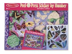 MD14302 Peel & Press Sticker by Number - Butterfly Sunset (Об'ємна наклейка за номерами "Метелики"), Для дівчаток, Від 5 років, 3D наклейки