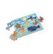 MD9055 Sea Creatures Peg Puzzle - 6 Pieces (Рамка-вкладыш "Морские обитатели"), От 2 лет, Пазлы деревянные