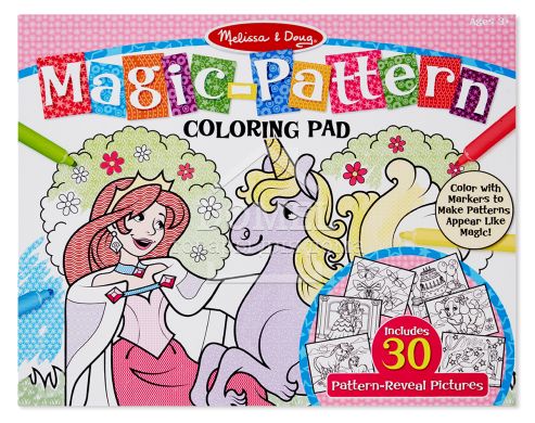 MD9432 Magic-Patterns Coloring Pad - Pink (Магічний альбом-розмальовка - рожевий), Для дівчаток, Від 3 років, Розмальовки