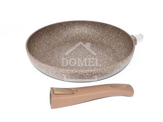 Сковорода для жарки SMOKY STONE 28x5,4 см со съемной ручкой (алюминий с антипригарным покрытием)