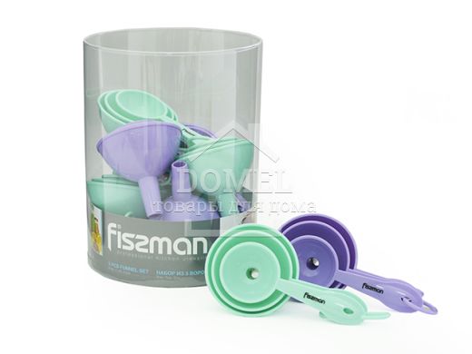 Набір лійок 3од розмір 9см,7см,5см (пластик)