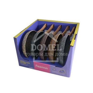 Сковорідка MONBLANE STONE 24x4,9см CHOCOLATE в промо-коробці (Алюміній з антипригарним покриттям)