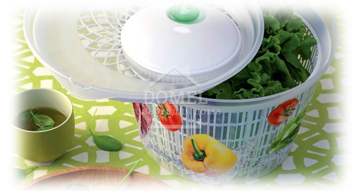 Контейнер для салата 4 л, 4 л, Контейнер для хранения, Пищевой пластик, Пластик, Круглая