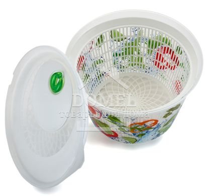 Контейнер для салата 4 л, 4 л, Контейнер для хранения, Пищевой пластик, Пластик, Круглая