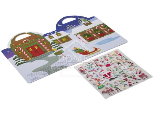 MD18585 Puffy Stickers - Santa's Workshop (Объемные многоразовые наклейки "Мастерская Санта-Клауса")