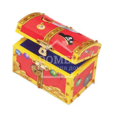 MD18851 Decorate-Your-Own Wooden Pirate Chest (Скриня зі скарбами - оформлювальний набір NEW), Для хлопчиків, Від 2 років, Декорування
