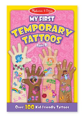 MD2946 My First Temporary Tattoos - Pink (Мої перші тимчасові татуювання, 100 шт., Рожеві), Для дівчаток, Від 3 років, Татуювання