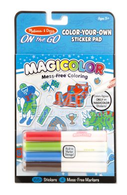 MD9130 Color-Your-Own Sticker Book - Blue (Магические наклейки-раскраски - голубые)