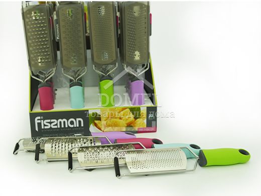 Терка профессиональная на ручке 32x7 см - 4 вида лезвий в ассортименте (нержавеющая сталь)