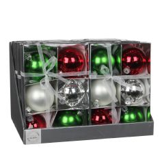 Ялинкові кульки"Christmas House" комплект 6 шт,червоно-зелений 2016