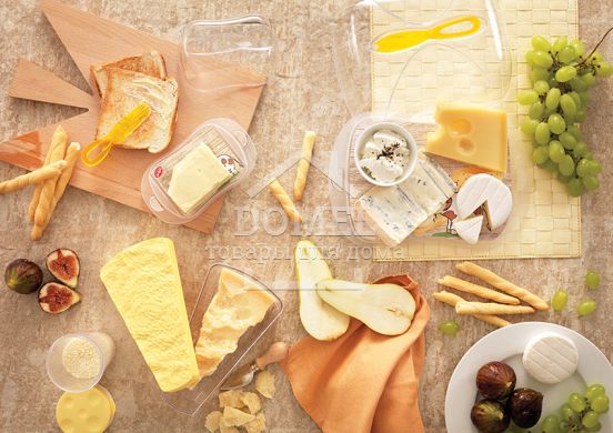 Контейнер для сыра 0,9 л пармез, 900 мл, Контейнер для хранения, Пищевой пластик, Пластик, Прямоугольная