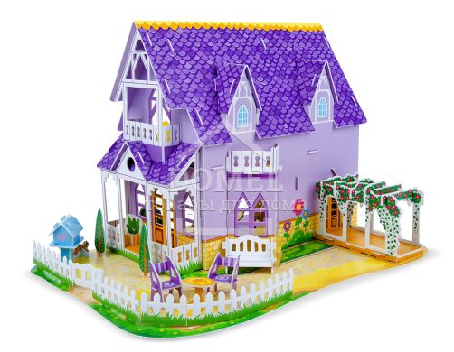 MD9461 Pretty Purple Dollhouse 3D Puzzle (3D пазлы "Фиолетовый домик")