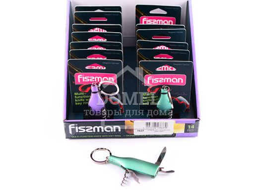 Складаний ніж з інструментами у формі брелка (нерж. сталь) (14 од. пром кор) ціна за од