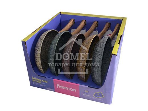 Сковородка MONBLANE STONE 24x4,9см GREEN в промо-коробке (Алюминий с антипригарным покрытием)