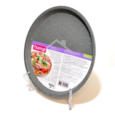 Форма для выпечки пиццы 29,7x1,5 см (углеродистая сталь с антипригарным покрытием), Форма для пиццы, Нержавеющая сталь, Для духовок, 29 см, Круглая