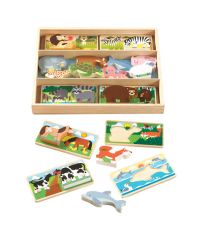 MD9890 Animal Picture Boards (Набір дерев'яних карток / картинок "Тварини"), Від 2 років, Пазли дерев'яні